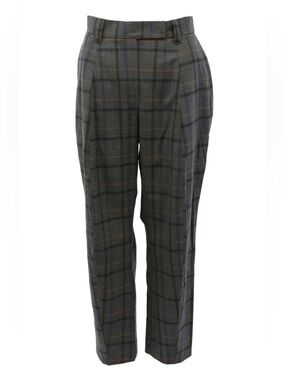 Brunello Cucinelli Women’s Plaid Wool Dress Pants Size 8
